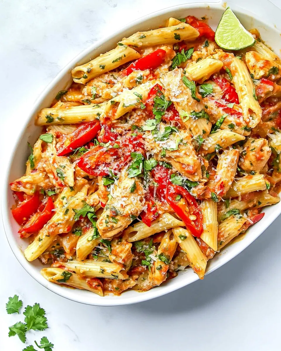 Delicious Spicy Chicken Chipotle Pasta plate image