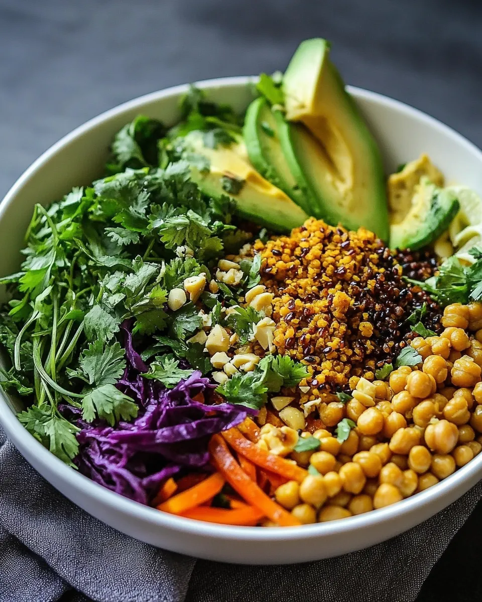 Delicious Spicy Chickpea Freekeh Buddha Bowl image