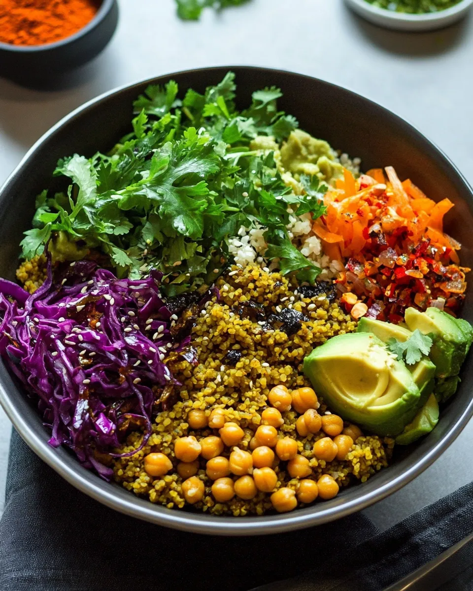 Easy Spicy Chickpea Freekeh Buddha Bowl recipe photo