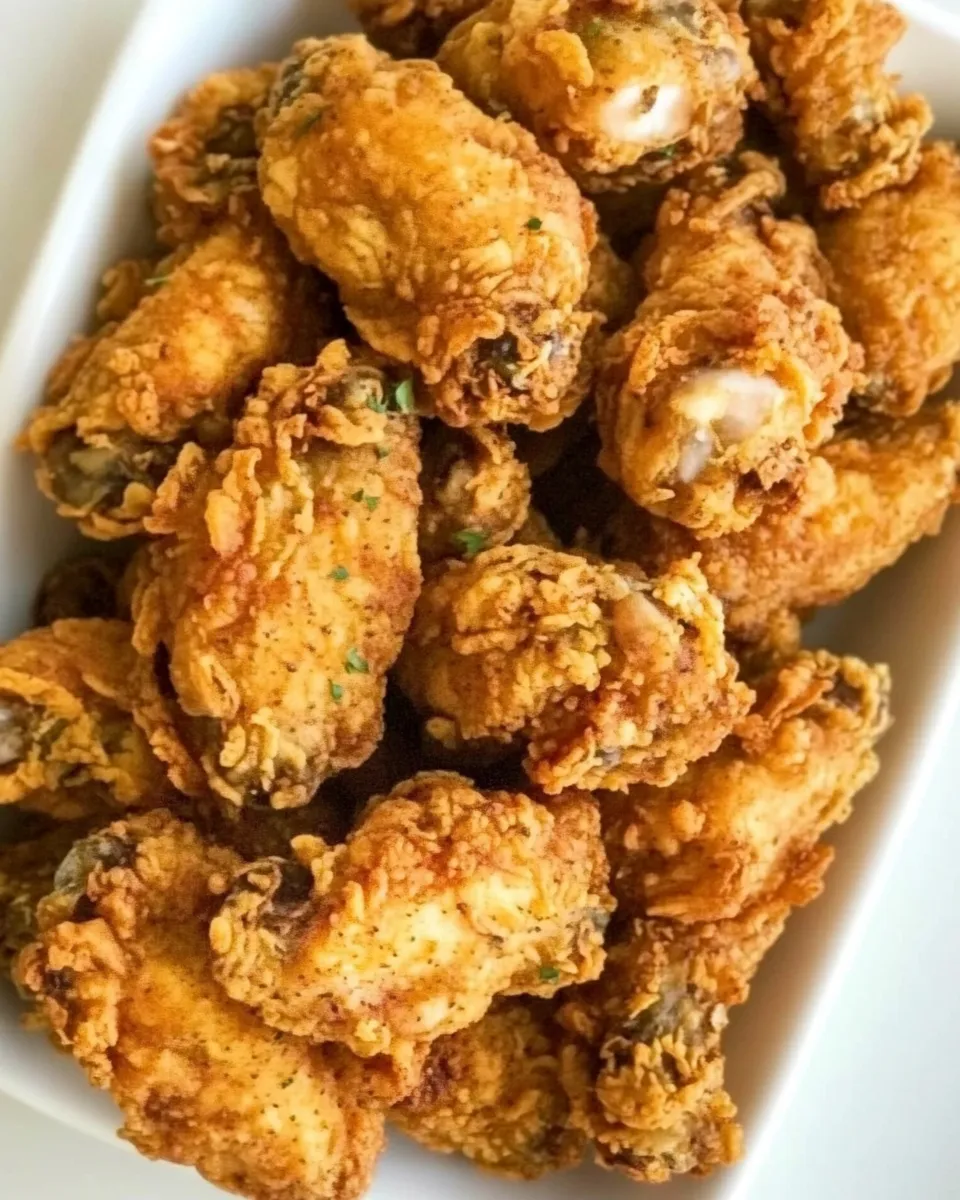 Delicious Spicy Fried Chicken Wings shot