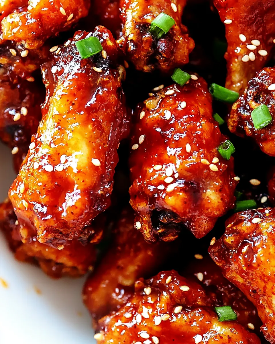 Delicious Spicy Korean Chicken Wings photo