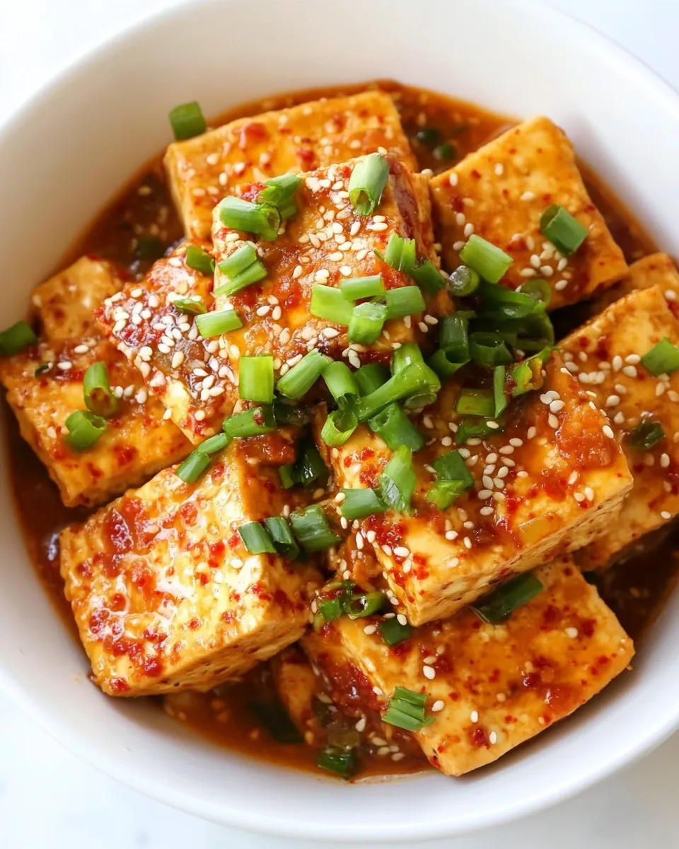 Easy Spicy Korean Tofu food shot
