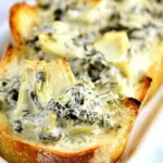 Homemade Spinach Artichoke Dip Cheesy Bread photo