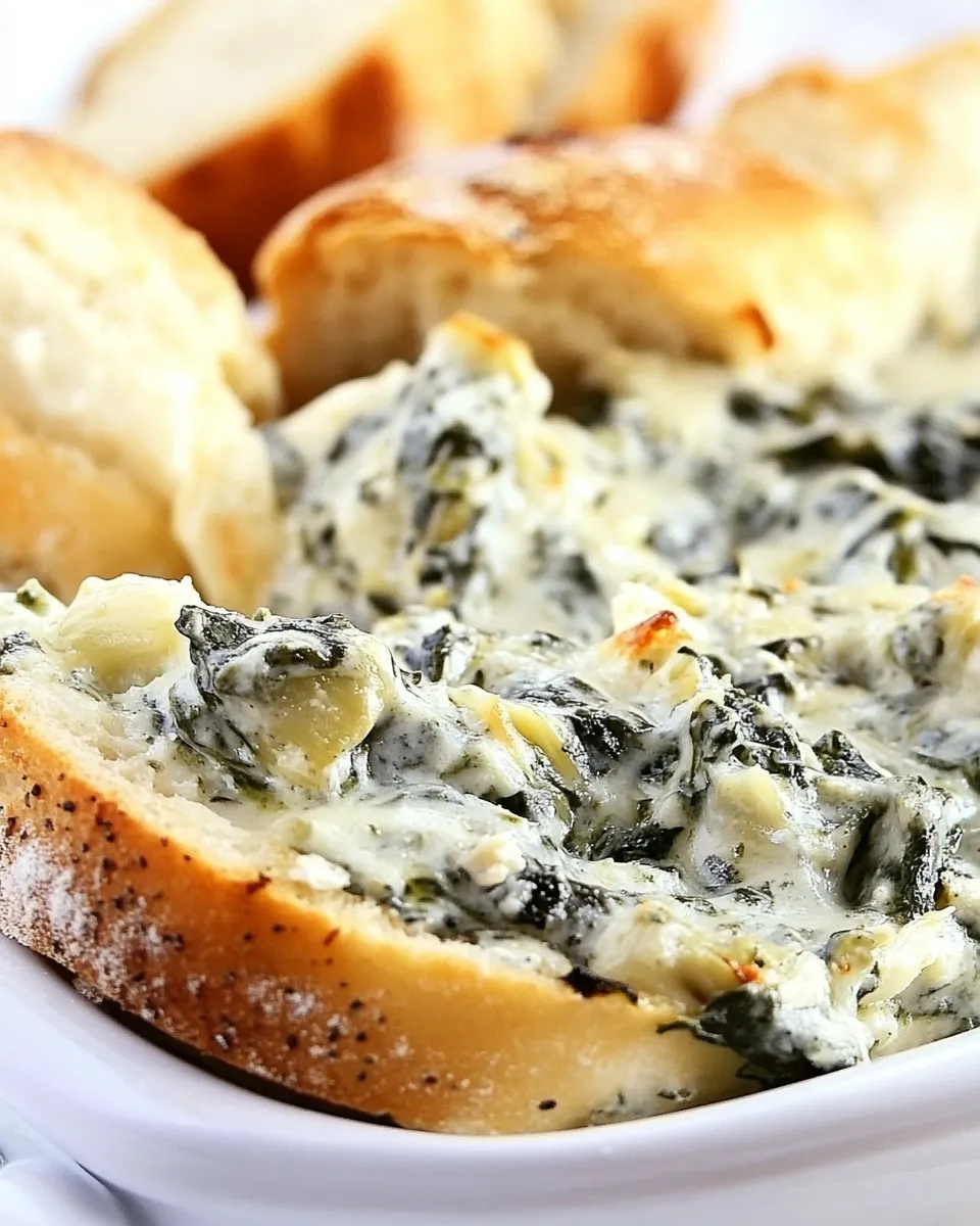 Classic Spinach Artichoke Dip Cheesy Bread image