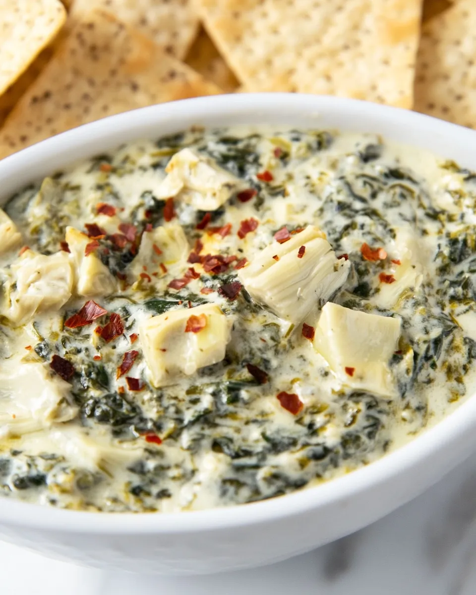 Homemade Spinach Artichoke Dip (Crock Pot) recipe photo