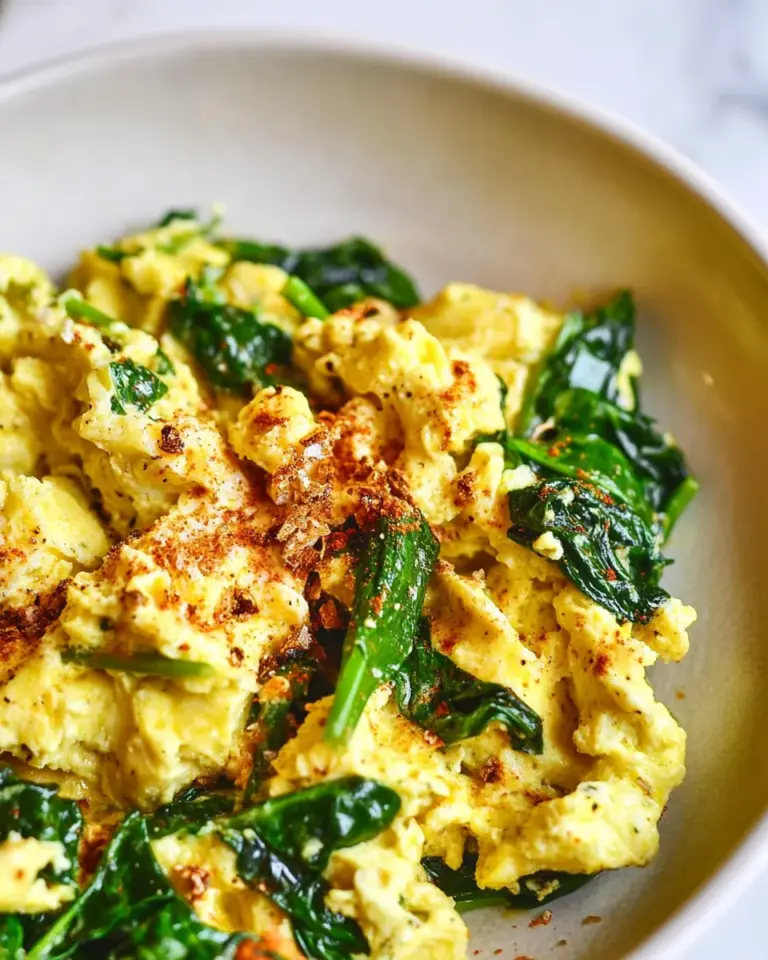 Easy Spinach Scrambled Eggs photo