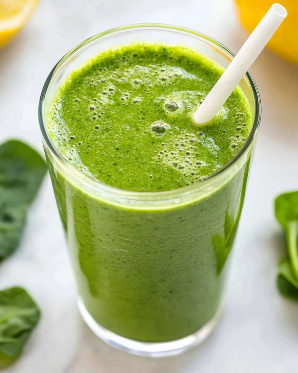 Delicious Spinach Smoothie Recipe shot