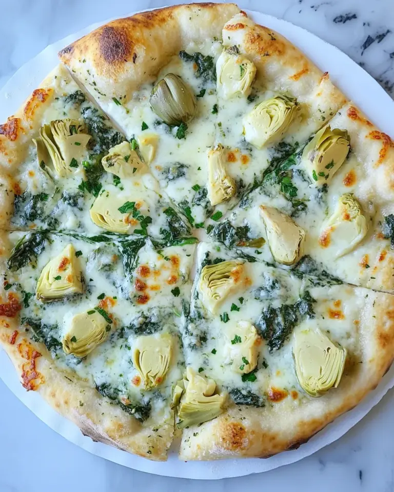 Homemade Spinach and Artichoke Pizza photo
