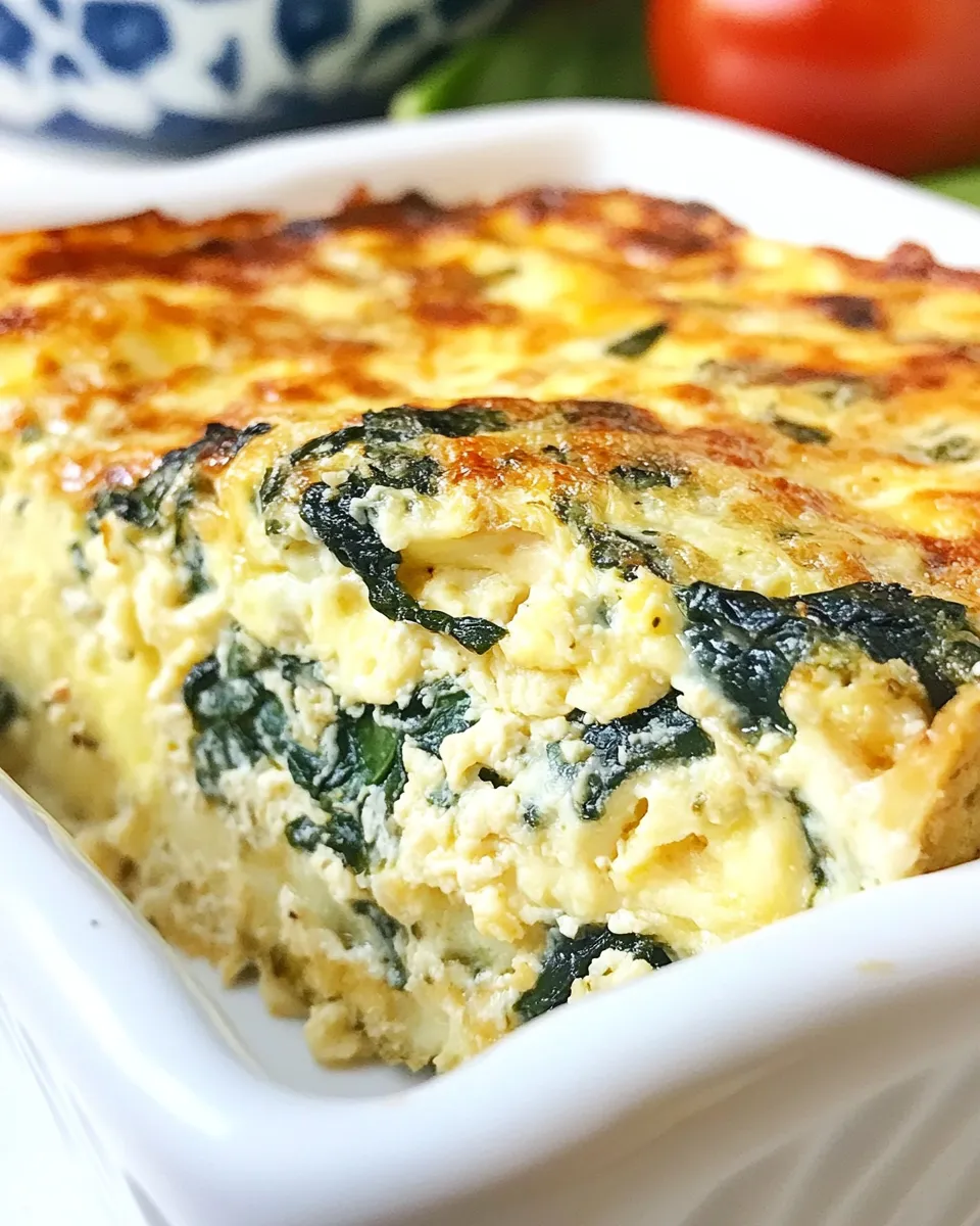 Homemade Spinach and Cheese Egg Bake Recipe photo