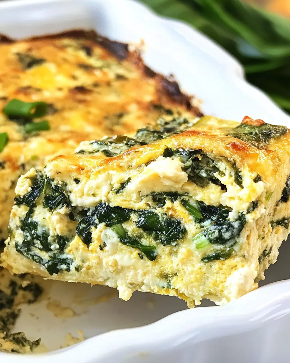 Delicious Spinach and Cheese Egg Bake Recipe image