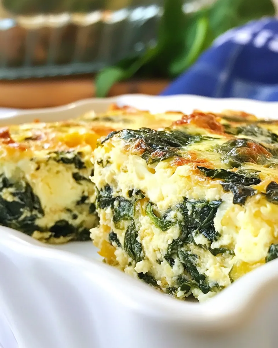 Easy Spinach and Cheese Egg Bake Recipe shot