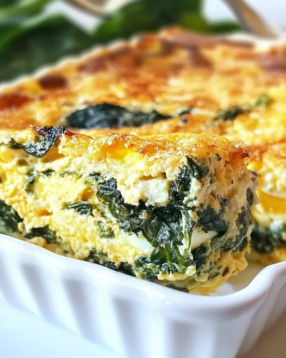 Healthy Spinach and Cheese Egg Bake Recipe recipe photo