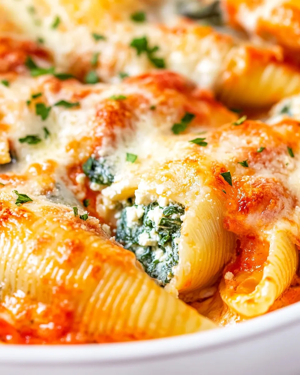 Easy Spinach and Ricotta Stuffed Shells image