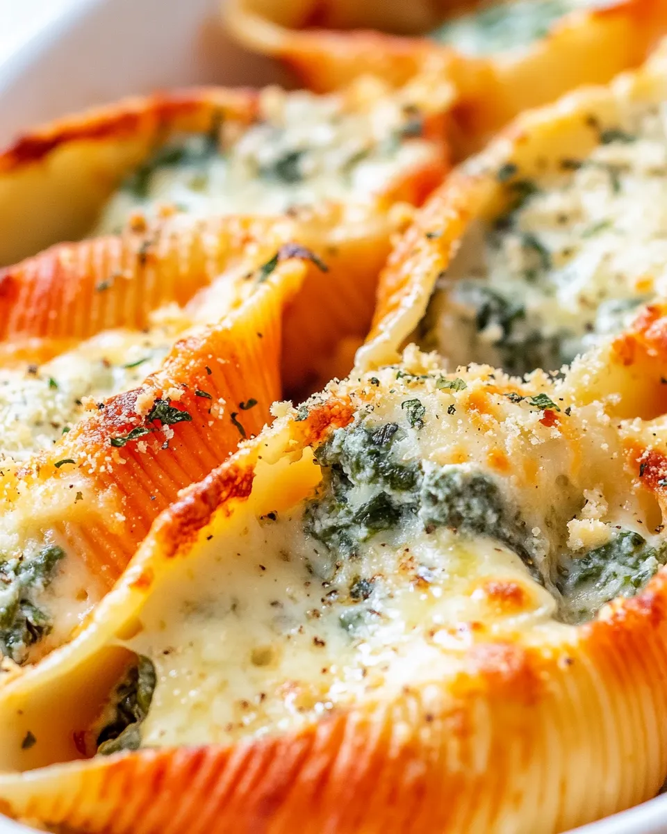 Classic Spinach and Ricotta Stuffed Shells shot