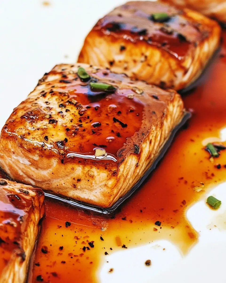 Quick Steamed Salmon with Sweet Ginger Soy Glaze shot