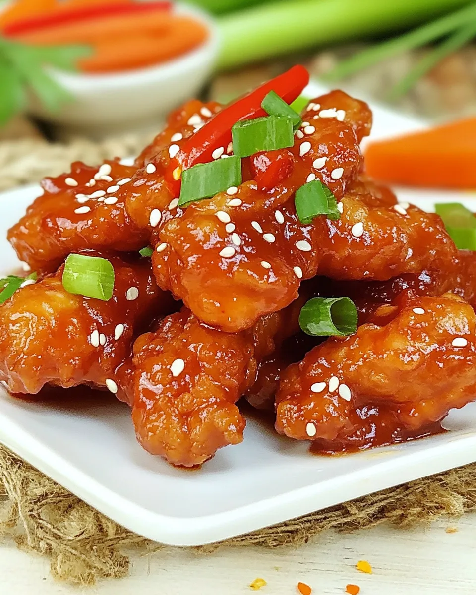 Delicious Sticky Chicken shot