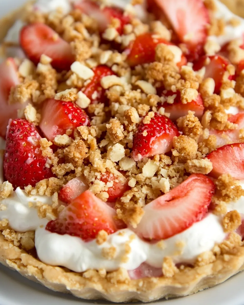 Homemade Strawberry Cream Cheese Crumble Tart photo