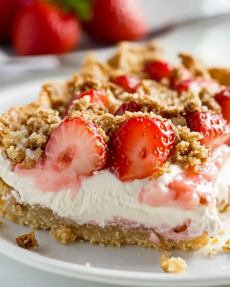 Classic Strawberry Cream Cheese Crumble Tart image