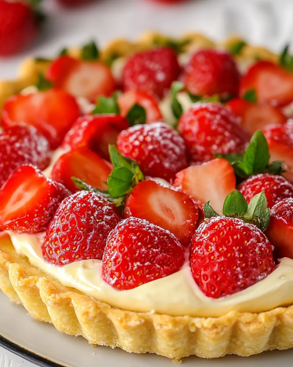 Homemade Strawberry Mascarpone Tart (Low Carb, Keto) photo