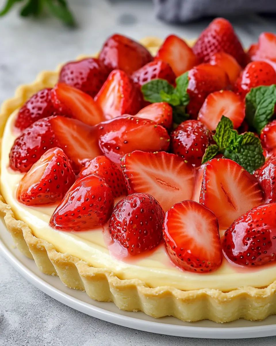 Easy Strawberry Mascarpone Tart (Low Carb, Keto) recipe photo