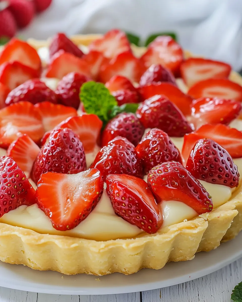 Delicious Strawberry Mascarpone Tart (Low Carb, Keto) dish photo