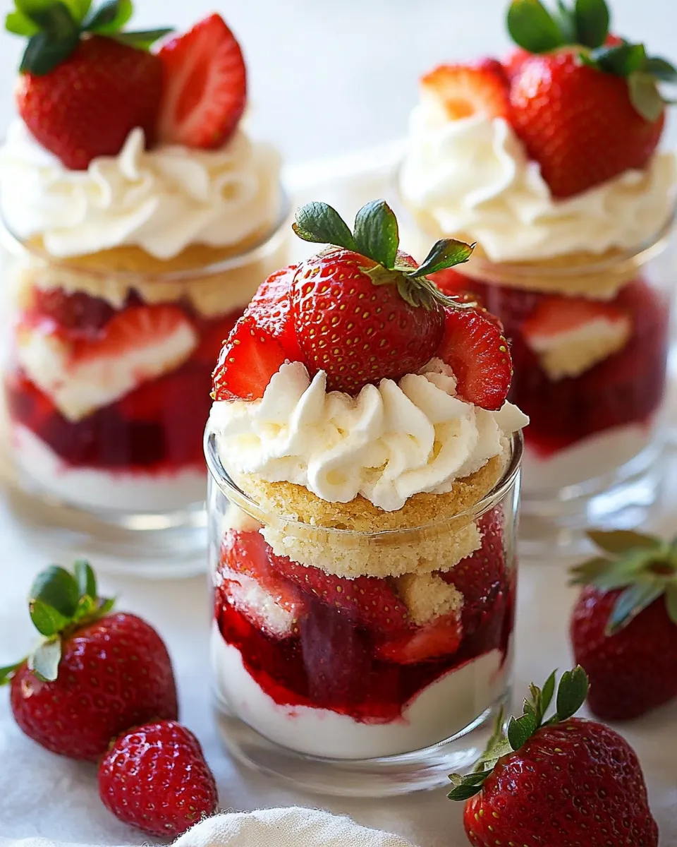 Homemade Strawberry Shortcake Trifles photo