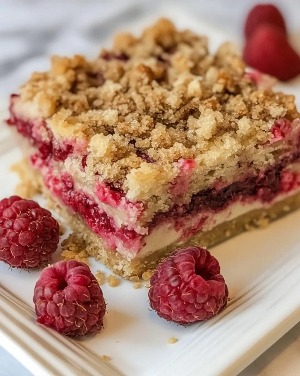 Homemade Streusel Topped Raspberry Squares photo