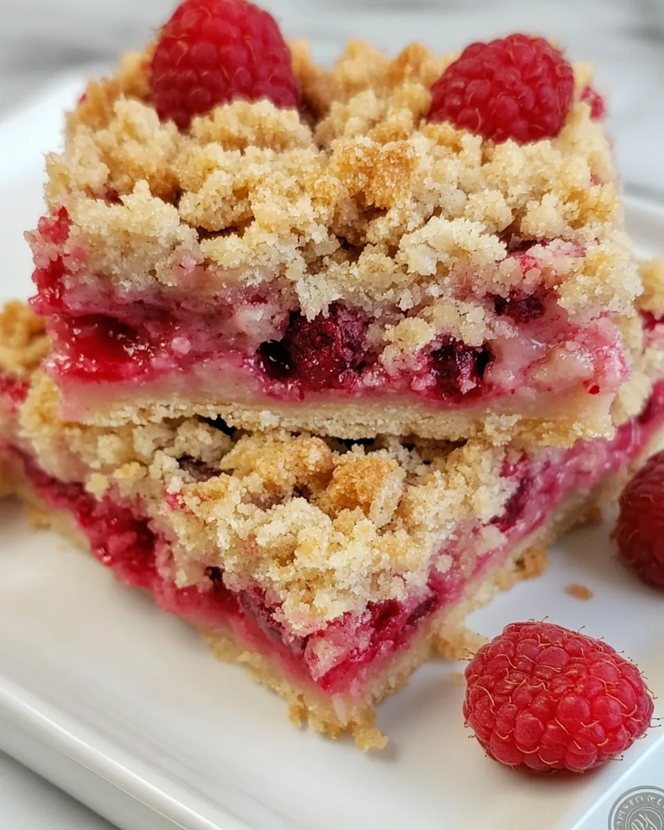 Easy Streusel Topped Raspberry Squares recipe photo