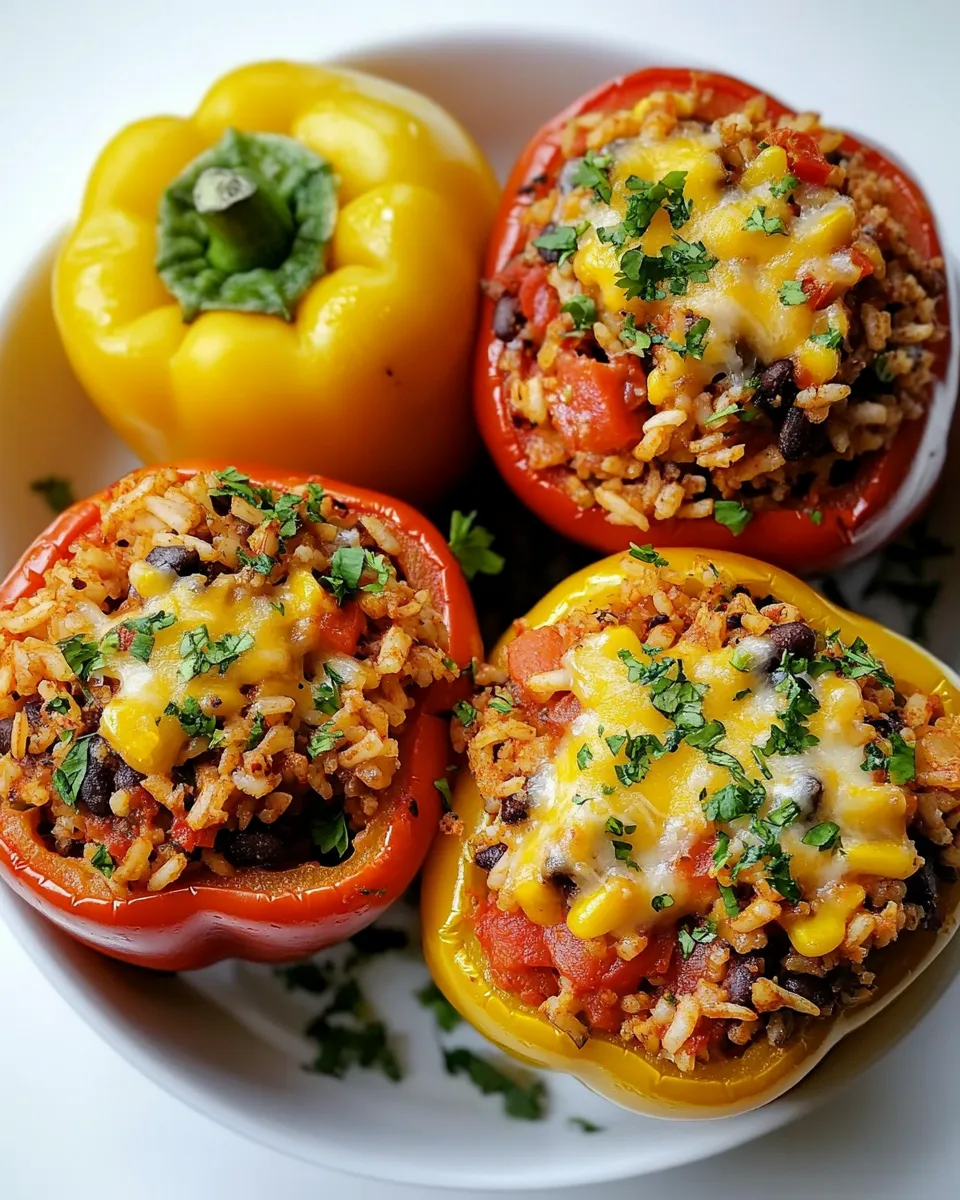 Easy Stuffed Bell Peppers with Mexican Rice recipe photo
