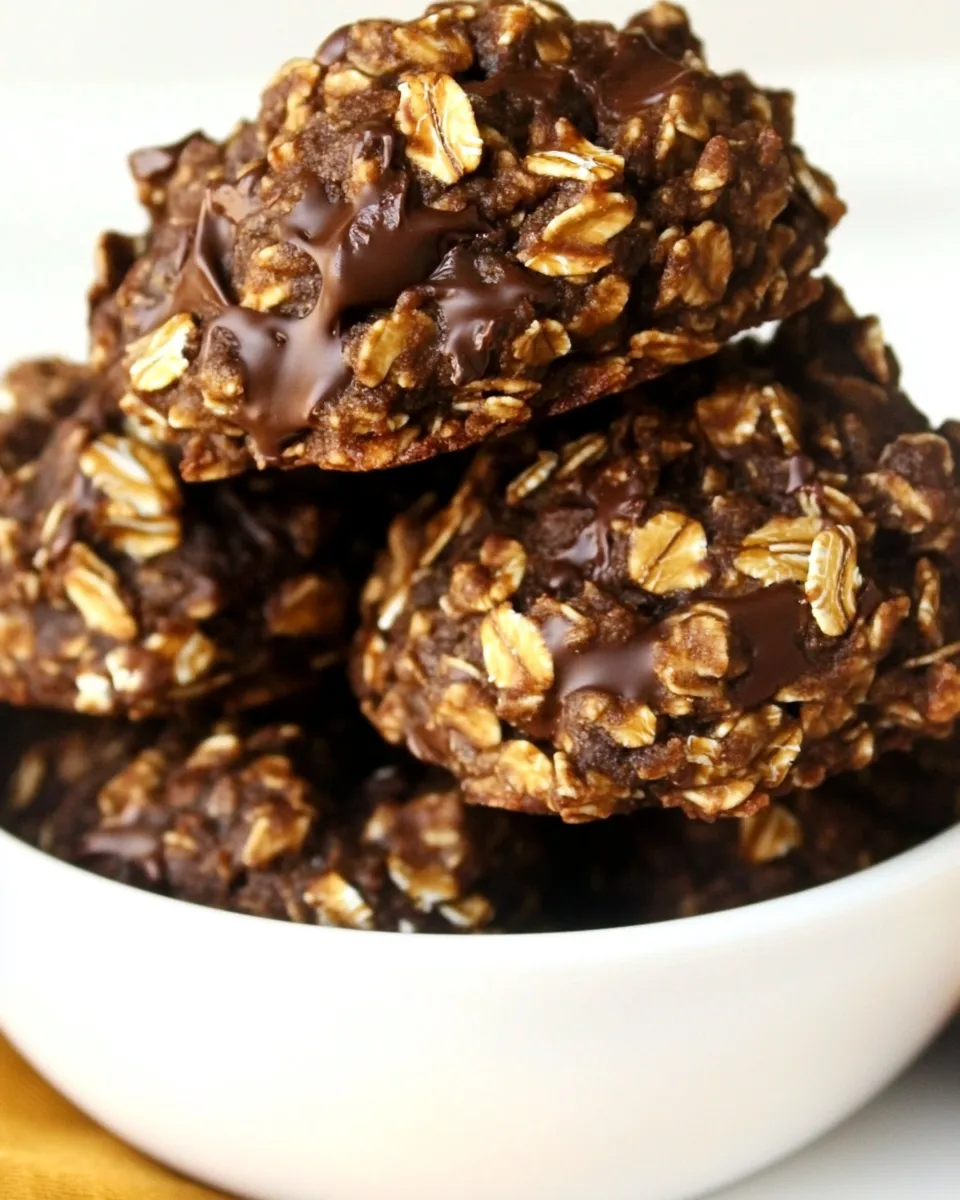 Easy Sugar-Free Flourless Chocolate Oatmeal Cluster Cookies recipe photo