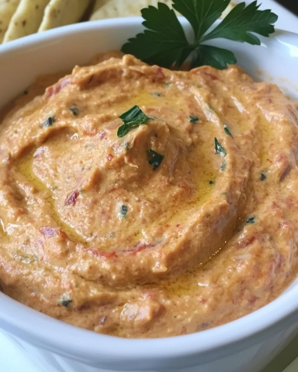 Delicious Sun Dried Tomato Dip shot