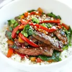 Homemade Sunday Suppers: 30-Minute Sriracha Pepper Steak photo