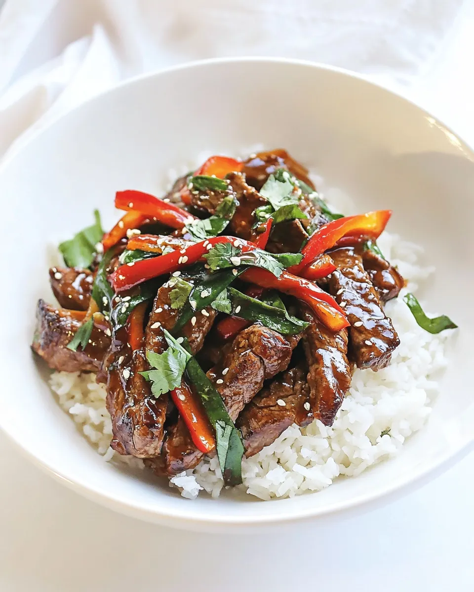 Savory Sunday Suppers: 30-Minute Sriracha Pepper Steak shot