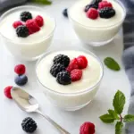 Homemade Swedish Cream with Berries photo