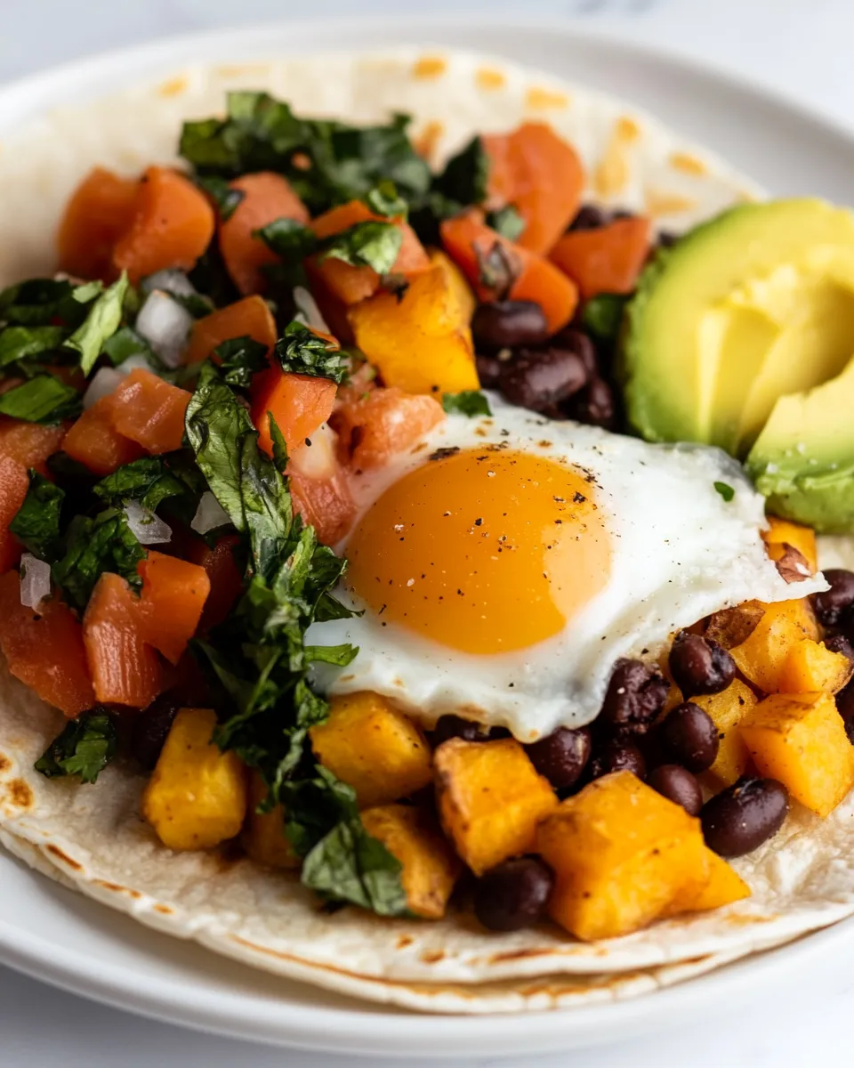 Homemade Sweet Potato Black Bean Breakfast Tacos photo