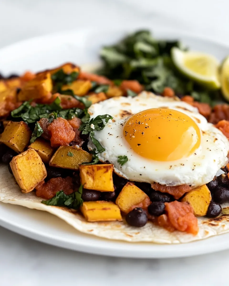 Delicious Sweet Potato Black Bean Breakfast Tacos image