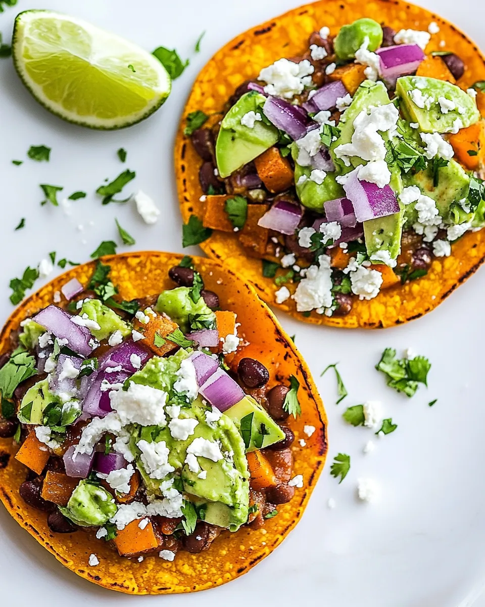 Homemade Sweet Potato Refried Bean Tostadas photo