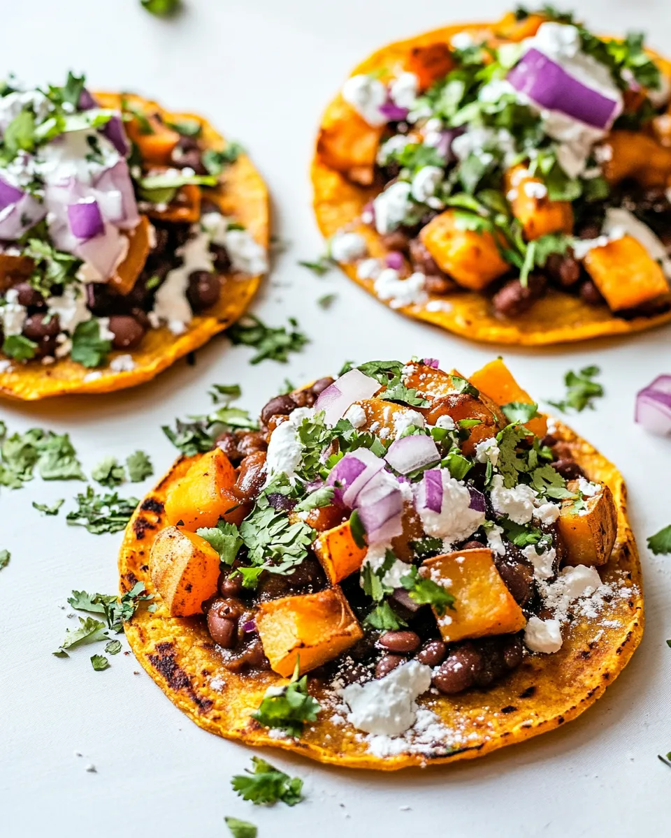 Tasty Sweet Potato Refried Bean Tostadas shot