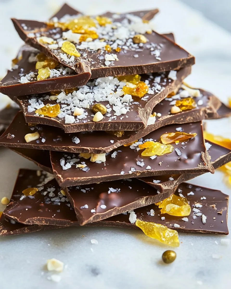 Best Sweet and Salty Chocolate Bark shot