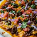 Homemade Taco-Style Ground Beef Pizza Recipe photo