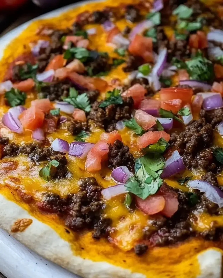 Homemade Taco-Style Ground Beef Pizza Recipe photo