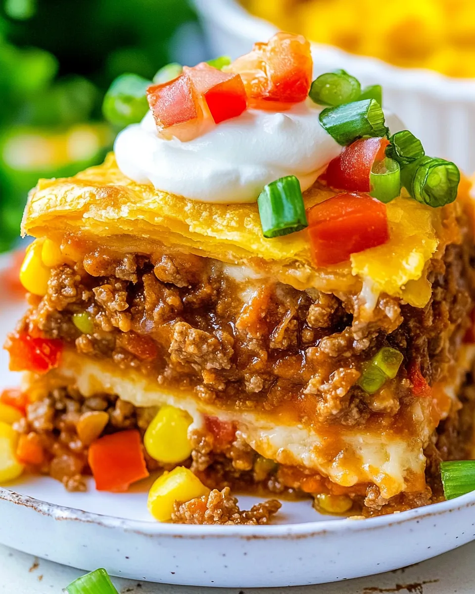 Delicious Taco Pie Recipe food shot