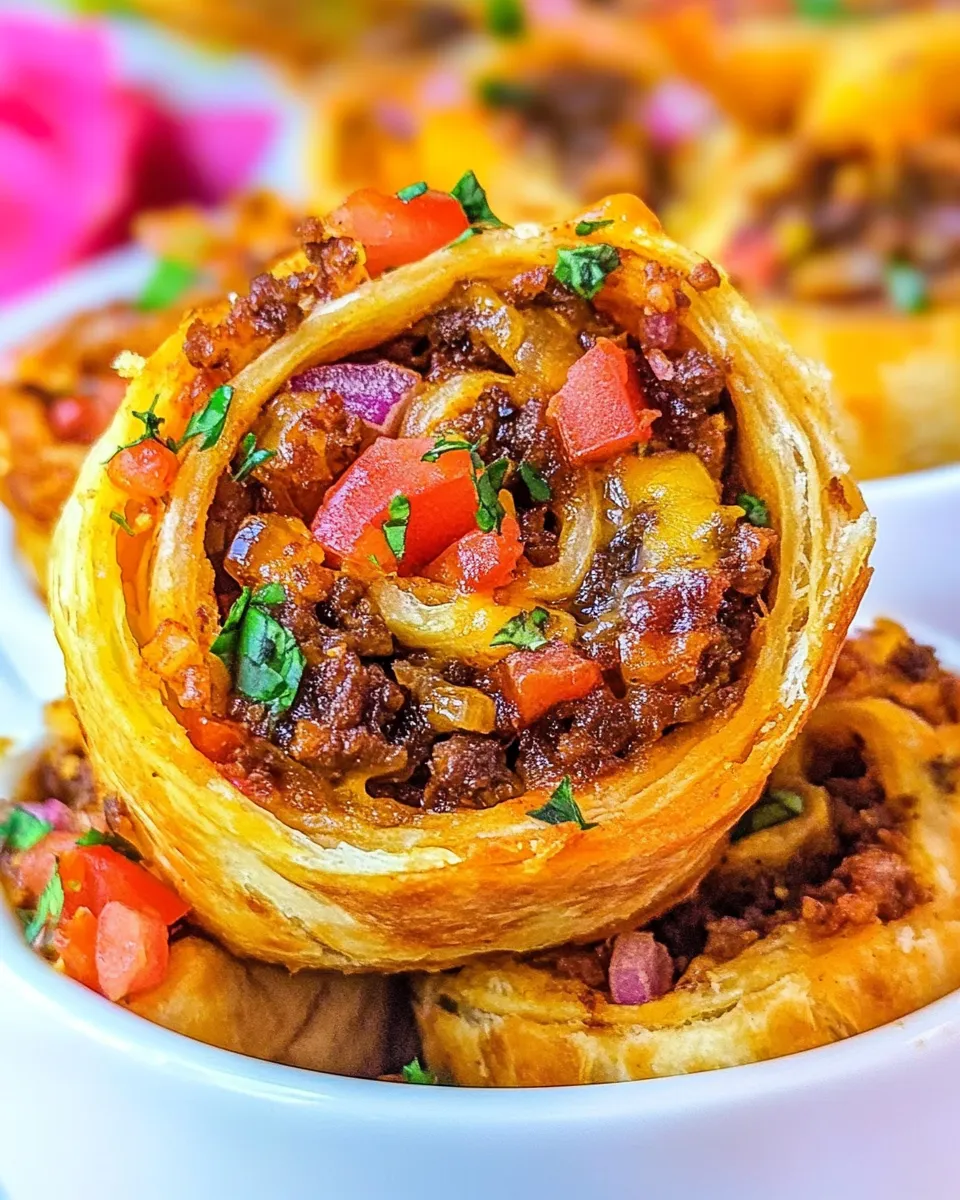 Easy Taco Pinwheels recipe photo