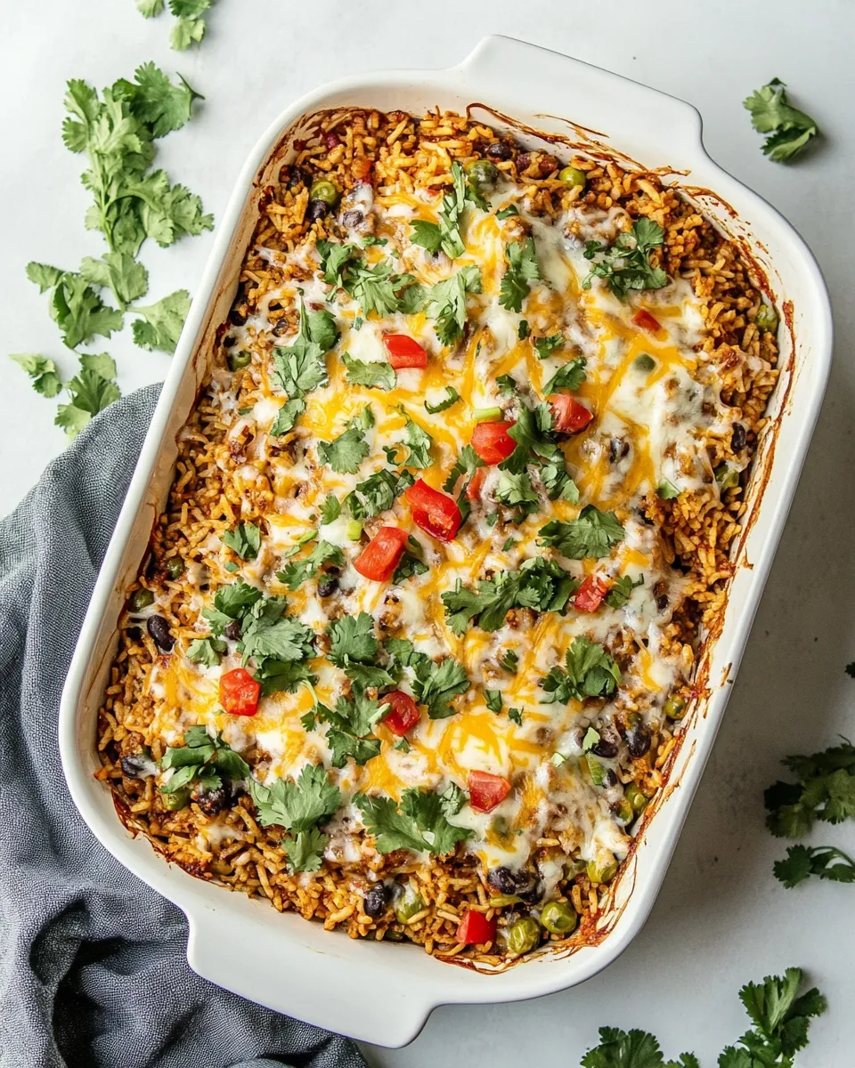 Delicious Taco Rice Casserole shot