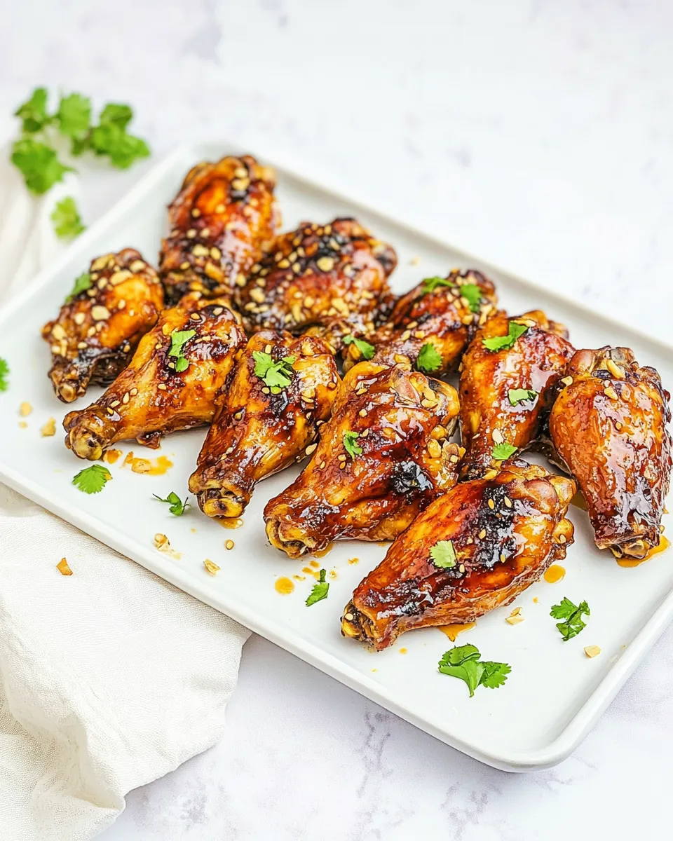 Delicious Teriyaki Chicken Wings shot