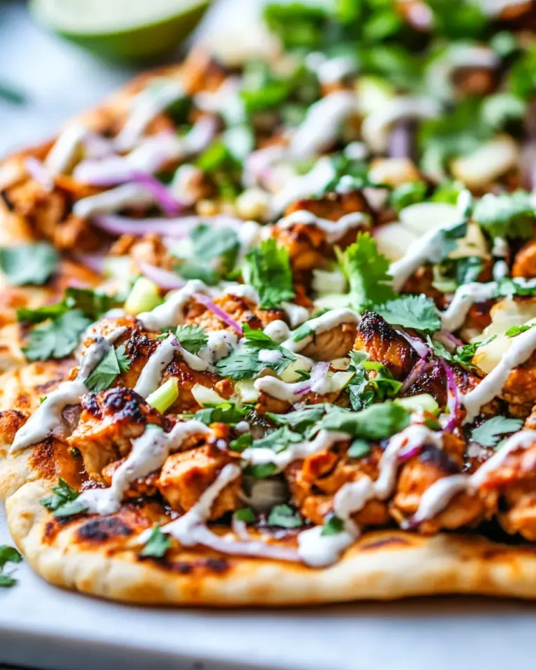 Homemade Thai Chicken Flatbread Recipe photo