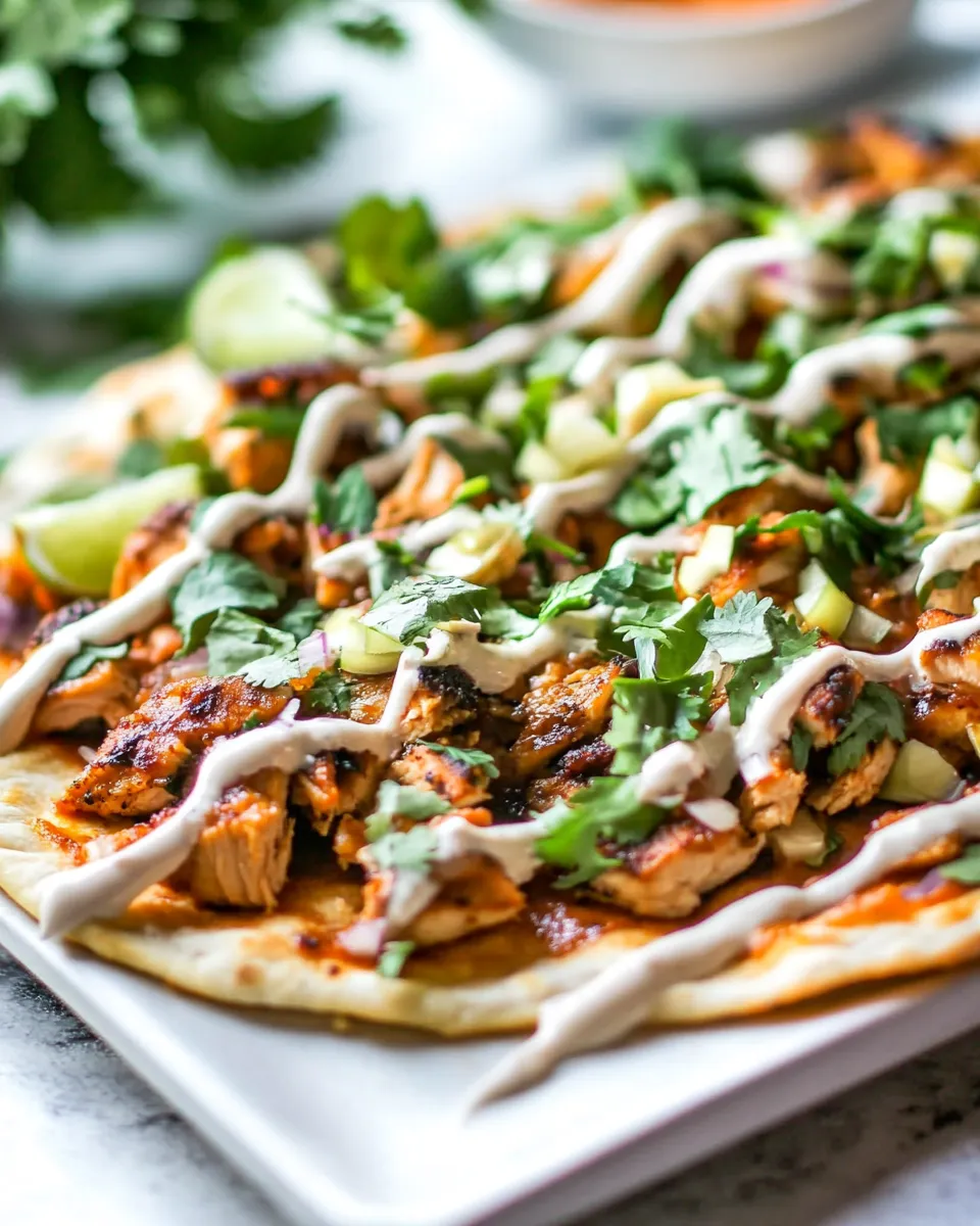 Classic Thai Chicken Flatbread Recipe image