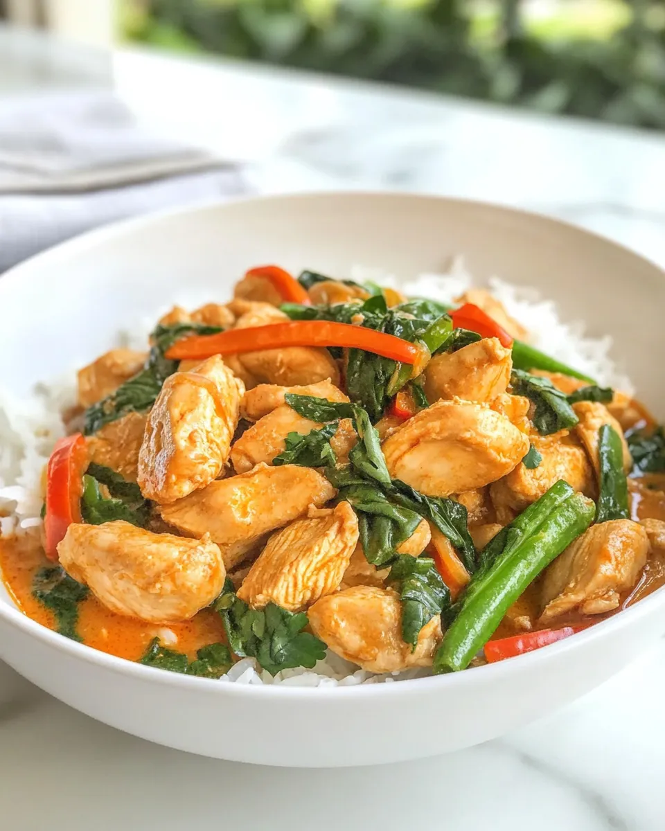 Delicious Thai Curry Chicken plate image