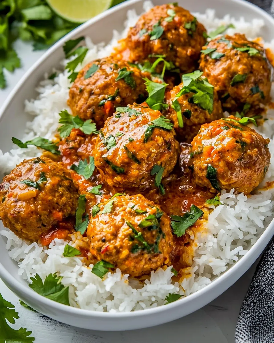 Easy Thai Red Curry Turkey Meatballs image