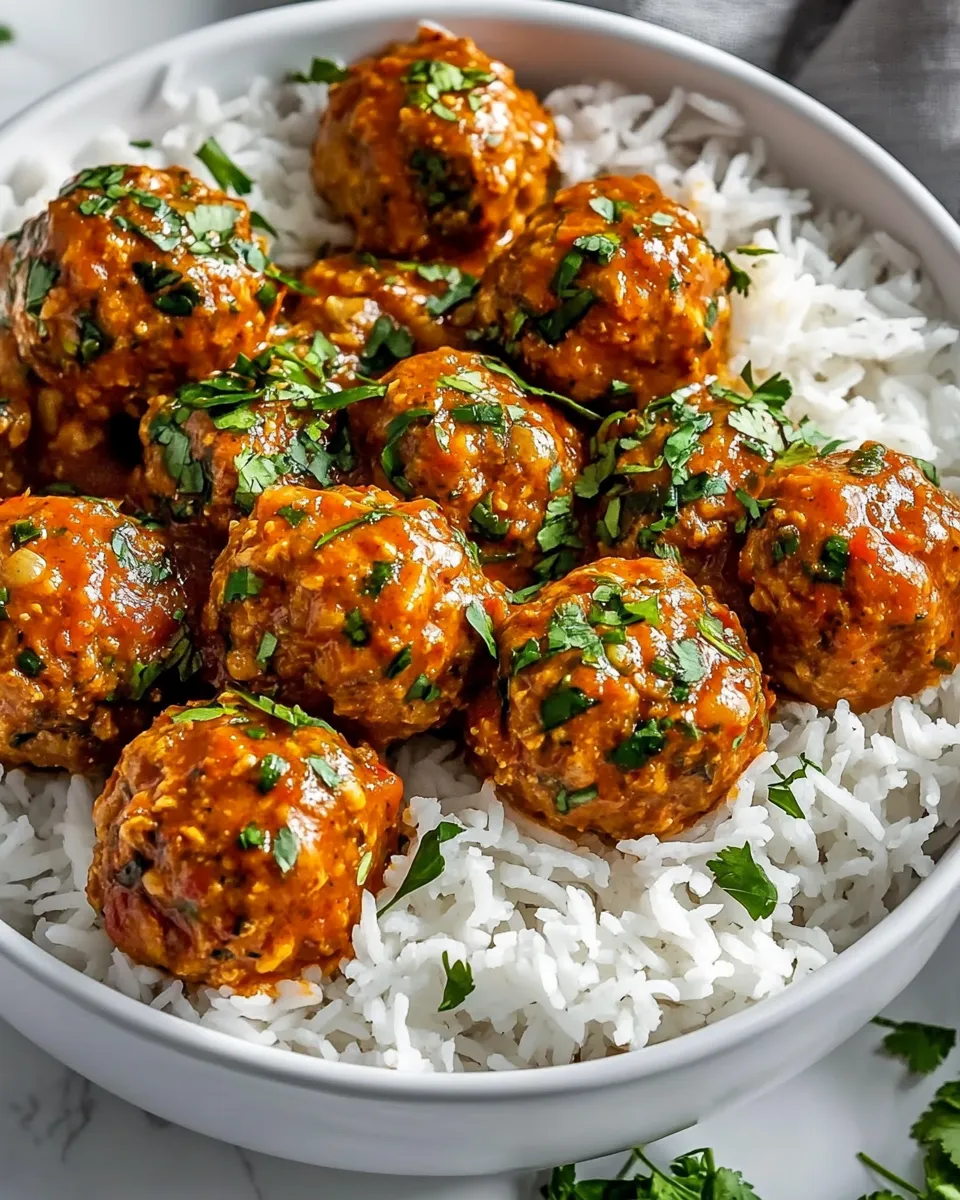 Delicious Thai Red Curry Turkey Meatballs recipe photo